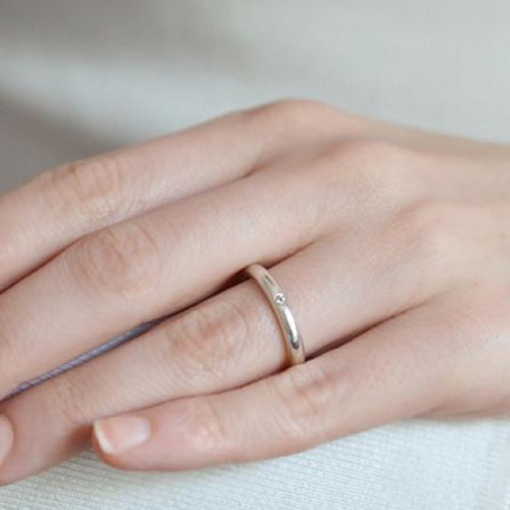 Tiffany elsa peretti band ring with diamond